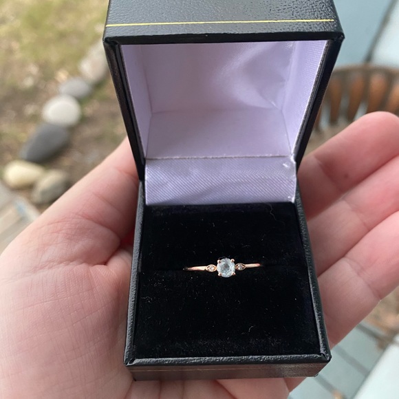 Aquamarine and diamond ring - Picture 5 of 13